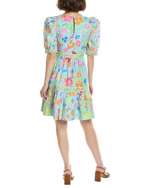 Gretchen Scott Blue Frolic Birds & Bees Dress