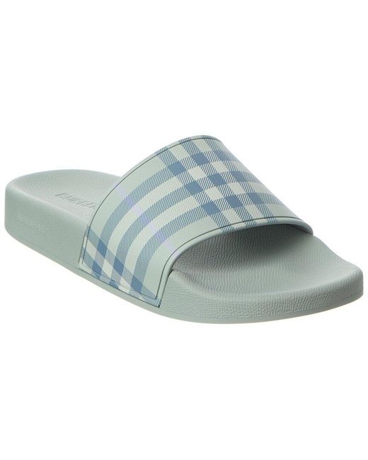 Burberry Blue Check Slide