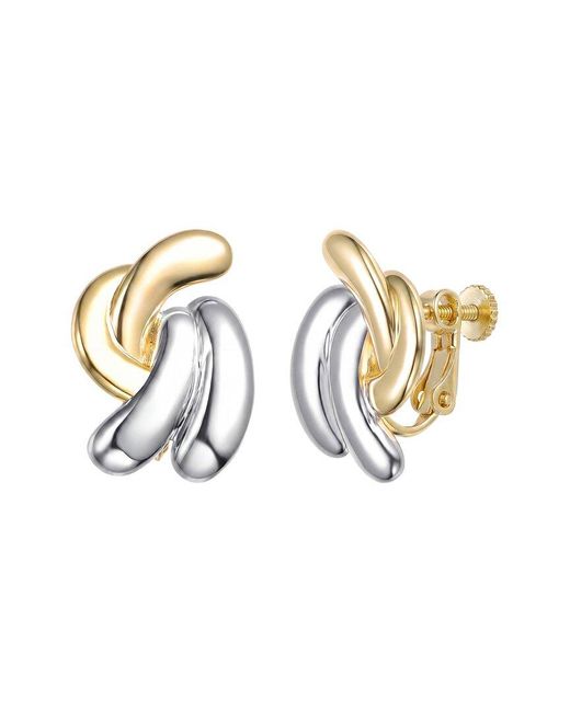 Genevive Jewelry Metallic Rachel Glauber Plated Stud Earrings