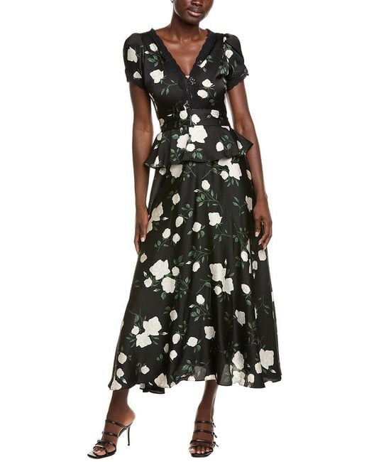 Taylor Black Floral Maxi Dress