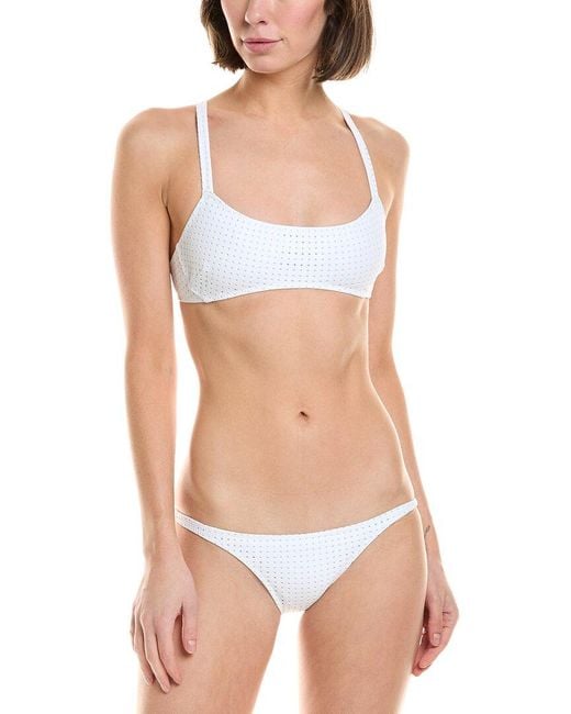 Lisa Marie Fernandez White 2Pc Kk Bikini Set
