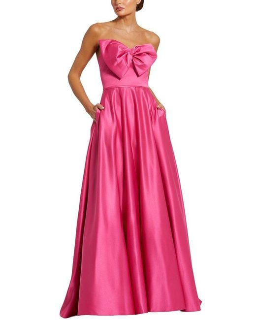 Mac Duggal Pink Strapless A-Line Ballgown