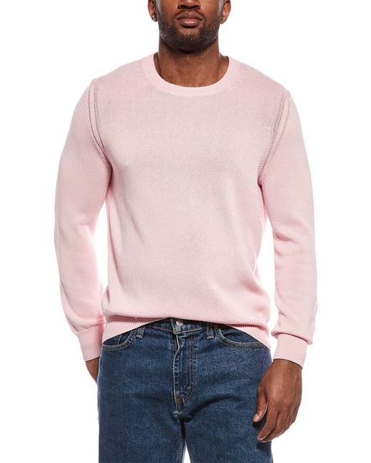 J.McLaughlin Red Rodrick Linen-Blend Crewneck Sweater for men