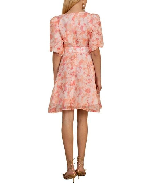 Hale Bob Pink Einsley Silk & Linen-Blend Dress