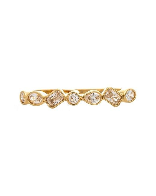 Rivka Friedman White 18K Plated Cz Statement Ring