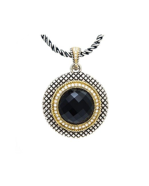 Andrea Candela Multicolor Andrea Candela Rodeo 18K Over 0.42 Ct. Tw. Diamond & Onyx Necklace