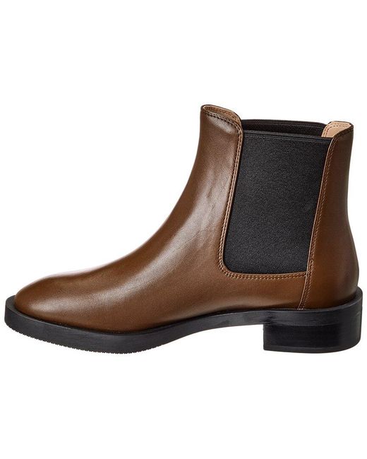Stuart Weitzman Brown Sondra Sleek Leather Bootie