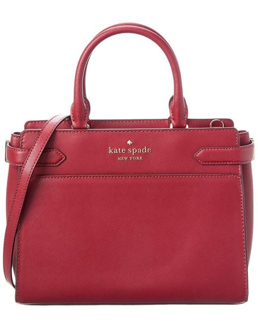 Kate Spade Red Staci Medium Leather Satchel
