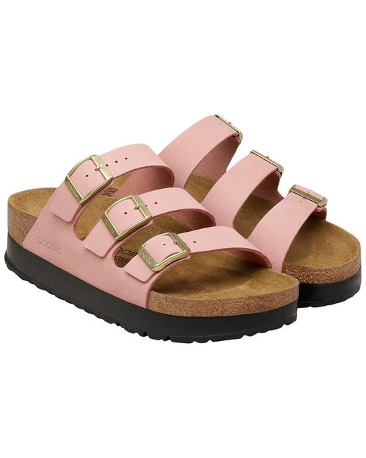 Birkenstock Brown Florida Flex Platform Leather Sandal