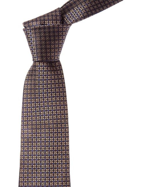 Canali Blue Squares Silk Tie for men