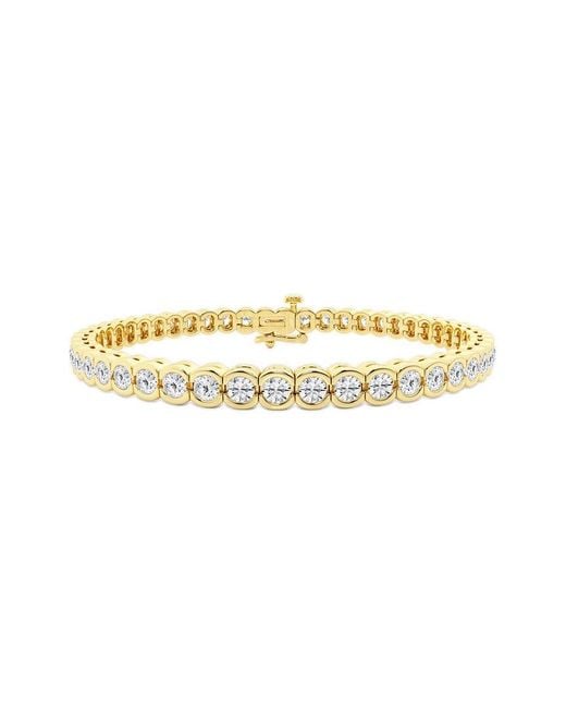 Lab Grown Diamonds Metallic 14K 7.02 Ct. Tw. Lab Grown Diamond Bracelet