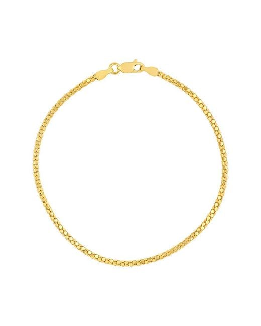 HAWLEY ST Metallic 14K Popcorn Bracelet