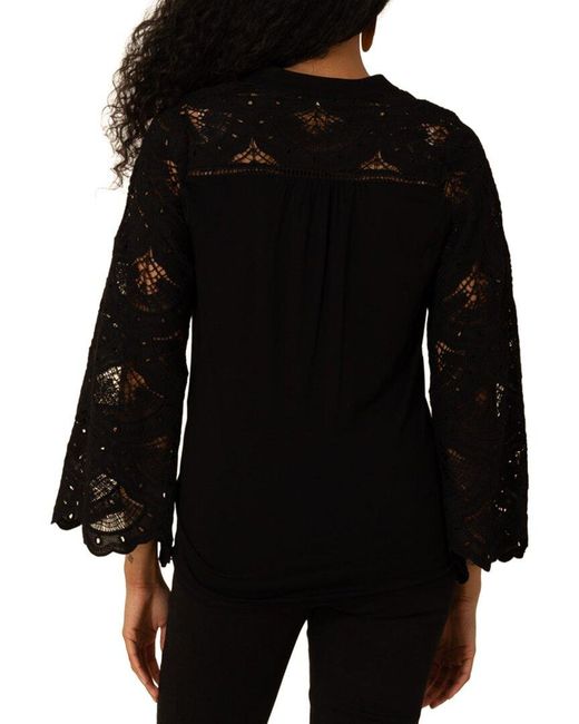Hale Bob Black Cecelia Blouse