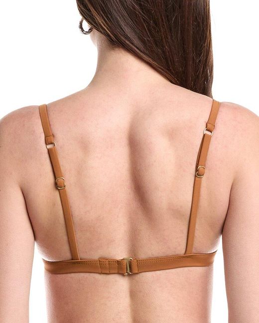 Vitamin A Brown Luxe Link Bralette Bikini Top