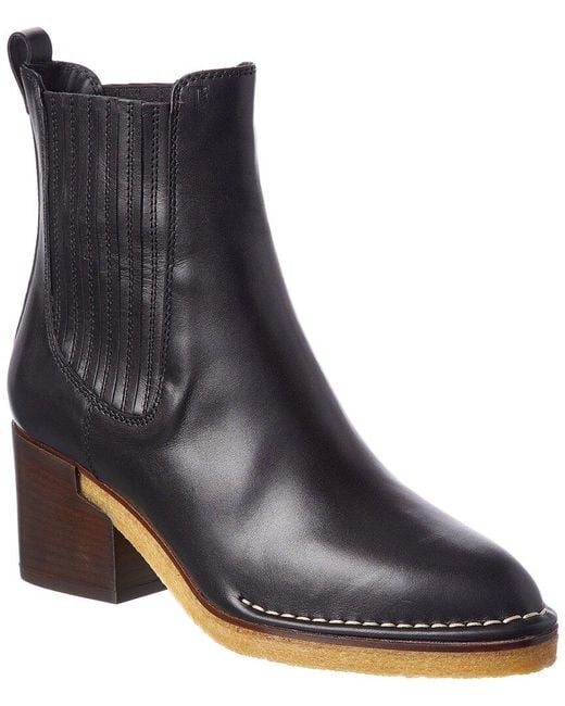 Tod's Black Leather Bootie