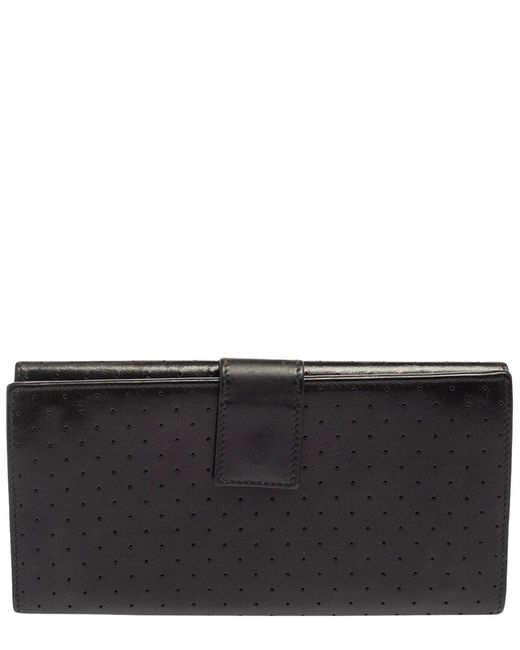 Gucci Black Leather Interlocking Gg Continental Wallet (Authentic Pre-Owned)