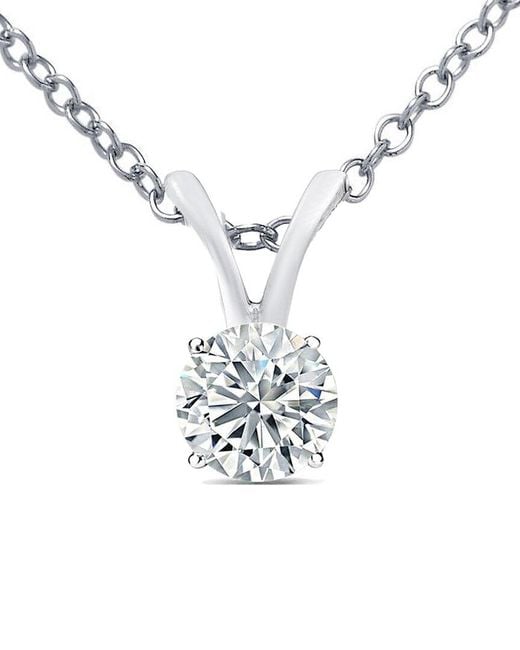 Diana M Metallic 14k 1.00 Ct. Tw. Diamond Necklace & Studs