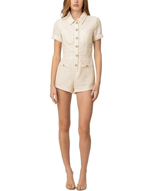 Line & Dot White Selani Romper