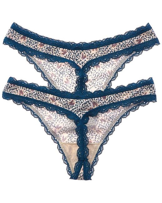 Wacoal Blue B.Tempt'D By 2Pk Inspired Eyelet Thong