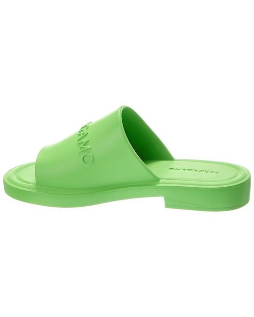 Ferragamo Green Ciabatta Sandal