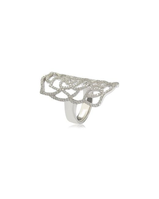 Suzy Levian CZ Jewelry White Suzy Levian Silver Cz Ring
