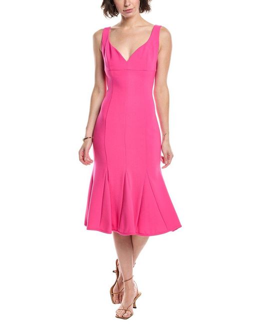 Black Halo Pink Ashlyn Midi Dress