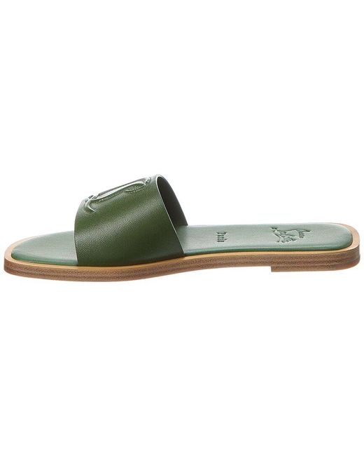 Christian Louboutin Green Cl Mule Leather Sandal