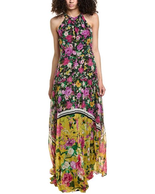 Teri Jon Black Pleated Gown