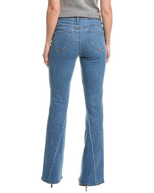 L'Agence Blue Deanna Low-Rise Seamed Flare Jean