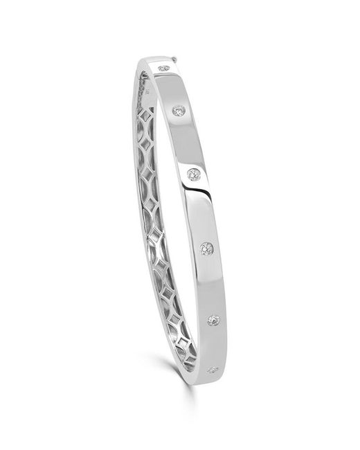 Sabrina Designs White 14k 0.25 Ct. Tw. Diamond Bangle Bracelet