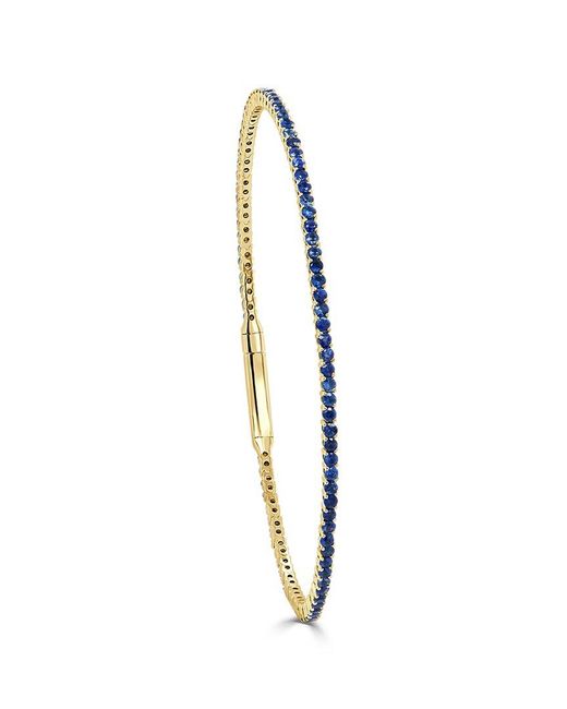 Sabrina Designs White 14k 2.11 Ct. Tw. Sapphire Flexible Bangle Bracelet