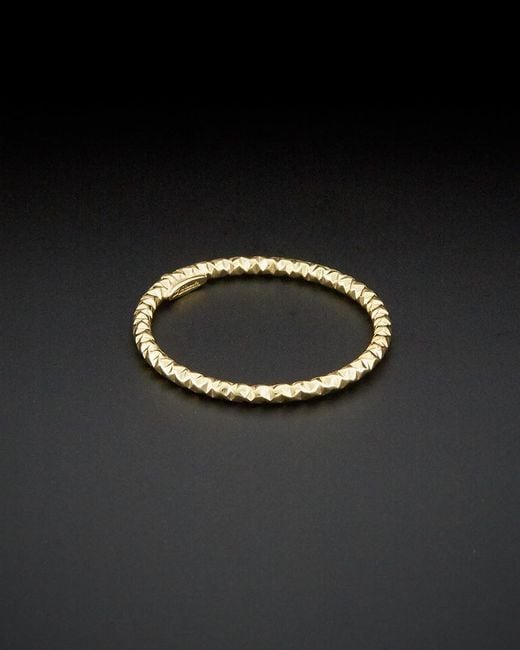 Italian Gold Black 14k Diamond-cut Band Ring