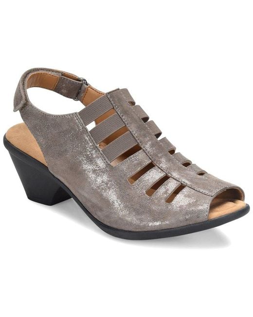 Comfortiva Brown Faye Suede Sandal