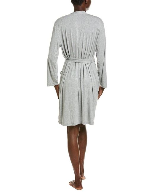 Barefoot Dreams Gray Malibu Collection Soft Jersey Short Robe