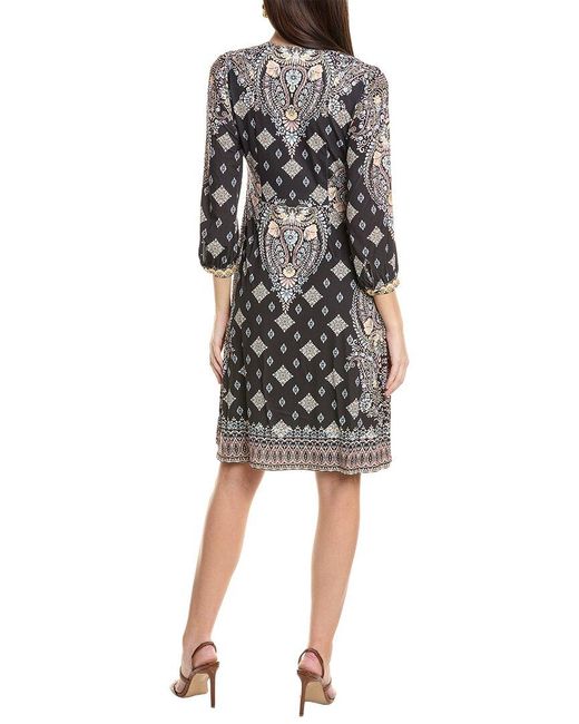 Hale Bob Black Printed Dress 08AD6940 BLK main image 1