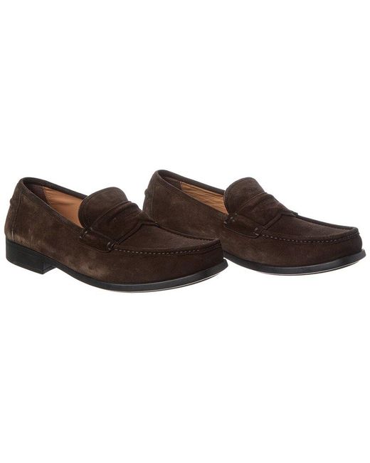 Ferragamo Brown Lanzarote Suede Loafer (Authentic Pre-Loved)