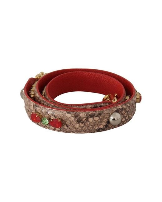 Dolce & Gabbana Brown Leather Bag Strap