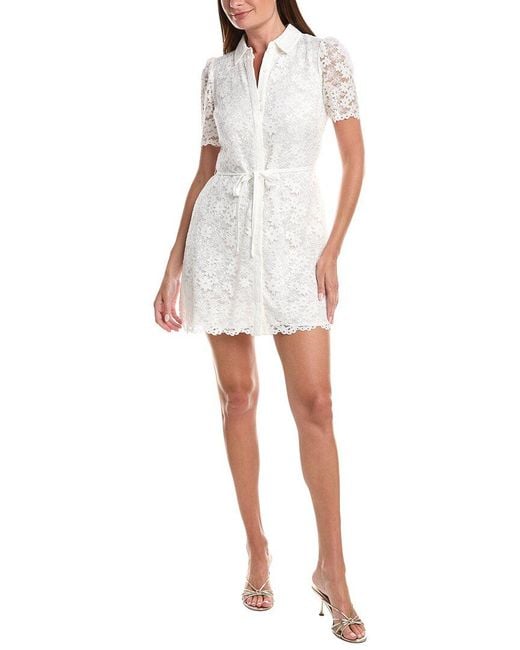 Cece White Belted Dress