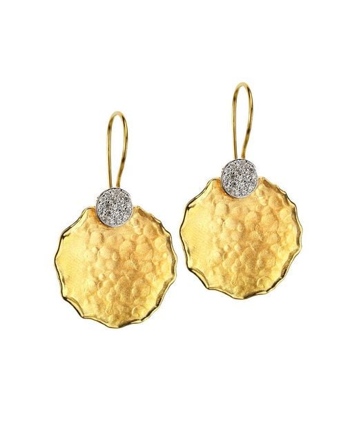 Reiss Metallic "gallery" 14k 0.25 Ct. Tw. Diamond Drop Earrings