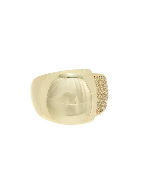 Meshmerise White 18K Over Cz Ring