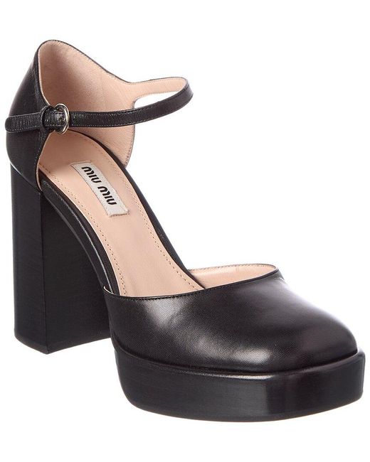 Miu Miu Black Leather Pump