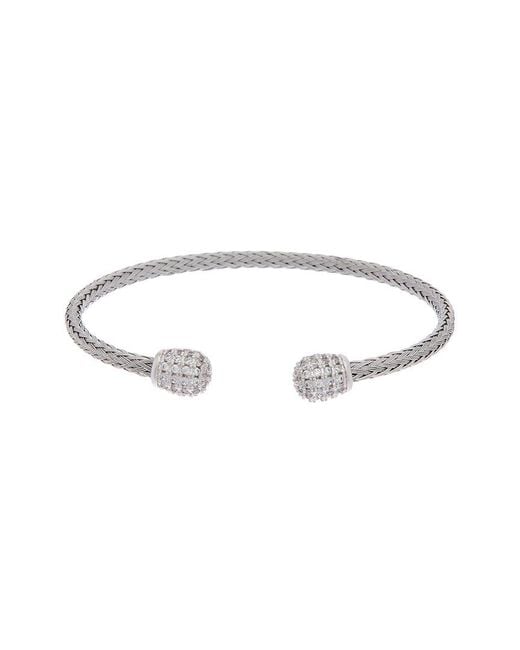 Juvell White Cz Mesh Bangle Bracelet