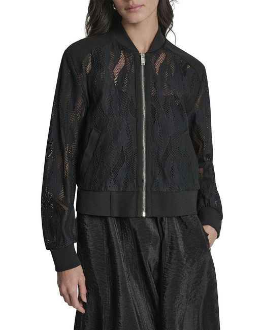 DKNY Black Abstract Lace Jacket