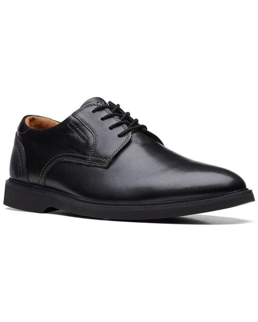 Clarks Black Malwood Lace Leather Shoe for men
