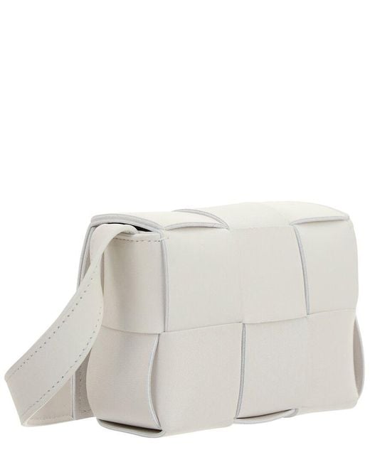 Bottega Veneta Natural Cassette Mini Leather Shoulder Bag