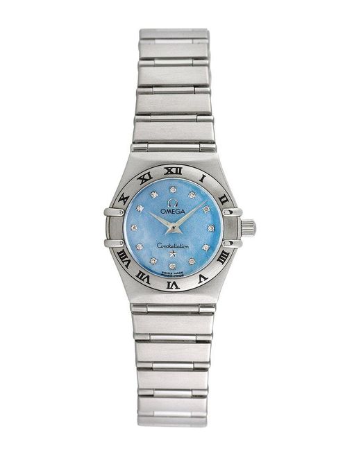 Omega Blue Constellation Diamond Watch, Circa 1990S (Authentic Pre-Owned)