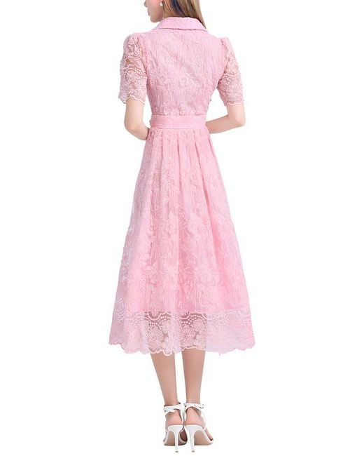 DZA Pink Midi Dress