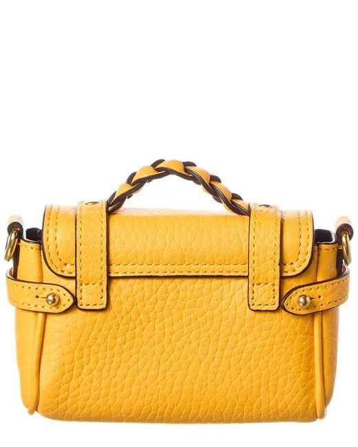 Mulberry Yellow Alexa Micro Leather Shoulder Bag