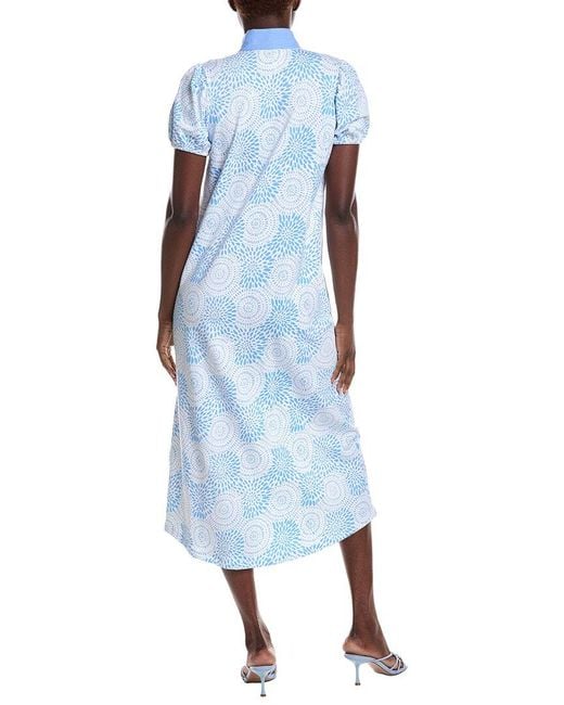 Sail To Sable Blue Short Sleeve Maxi Tunic