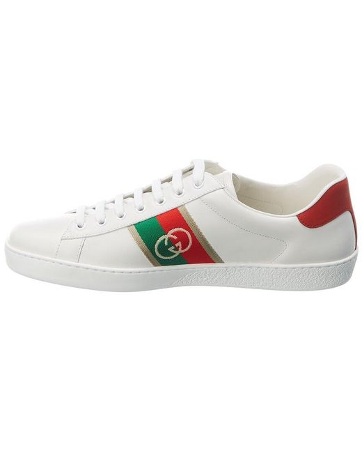 gucci ace interlocking g leather sneaker
